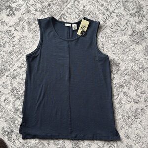 Max Studio Essential Tank- Navy Blue